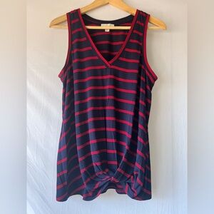 EVEREVE (Allison Joy) Striped V Neck Twist Tank